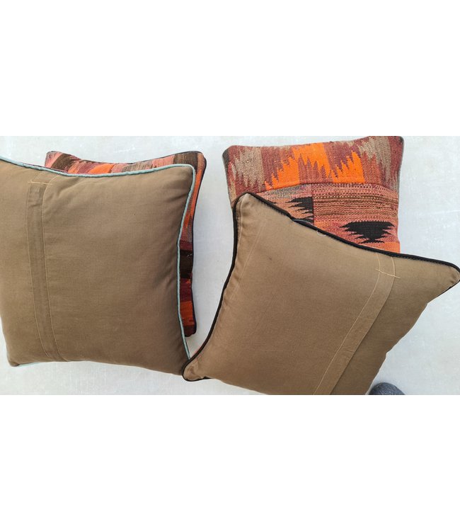 4x kelim kussens traditioneel ca 45x45 cm met vulling