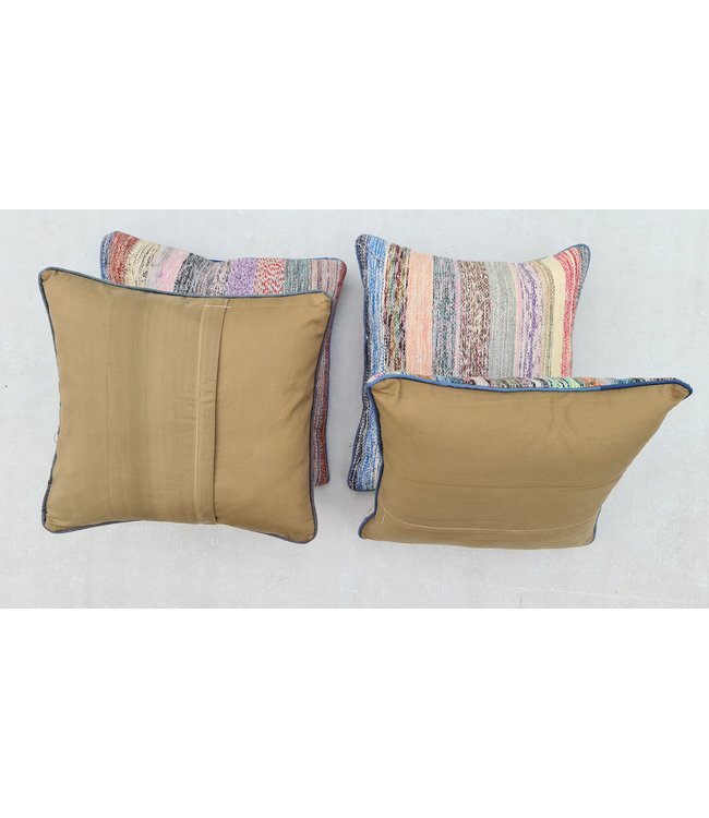 4x kilim cushion cover modern ca 45x45 cm with filling