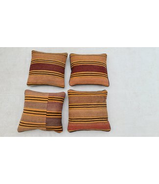 4x kilim cushion cover modern ca 45x45 cm with filling