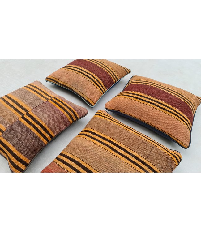 4x kelim kussens modern ca 45x45 cm met vulling