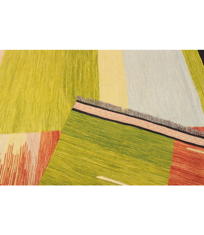 305x254cm Handgeweven modern Kelim Tapijt Wol