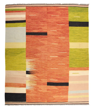 305x254cm Handmade Afghan modern Kilim Area Rug Wool Carpet