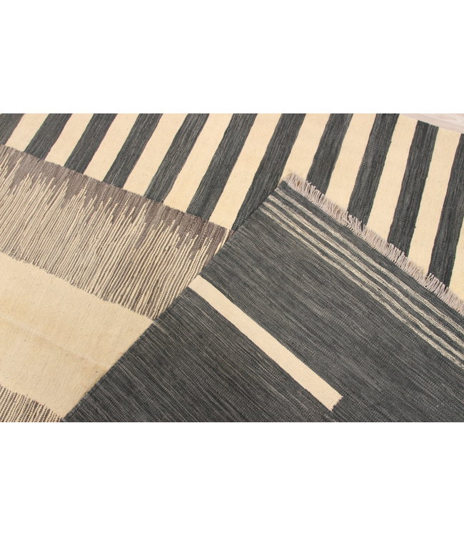 297x205cm Handmade Afghan modern Kilim Area Rug Wool Carpet