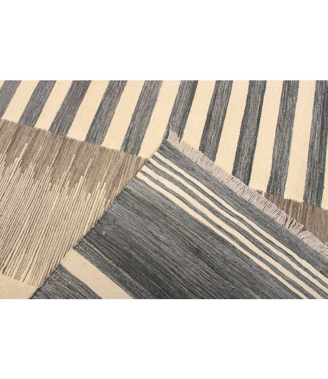 297x205cm Handmade Afghan modern Kilim Area Rug Wool Carpet