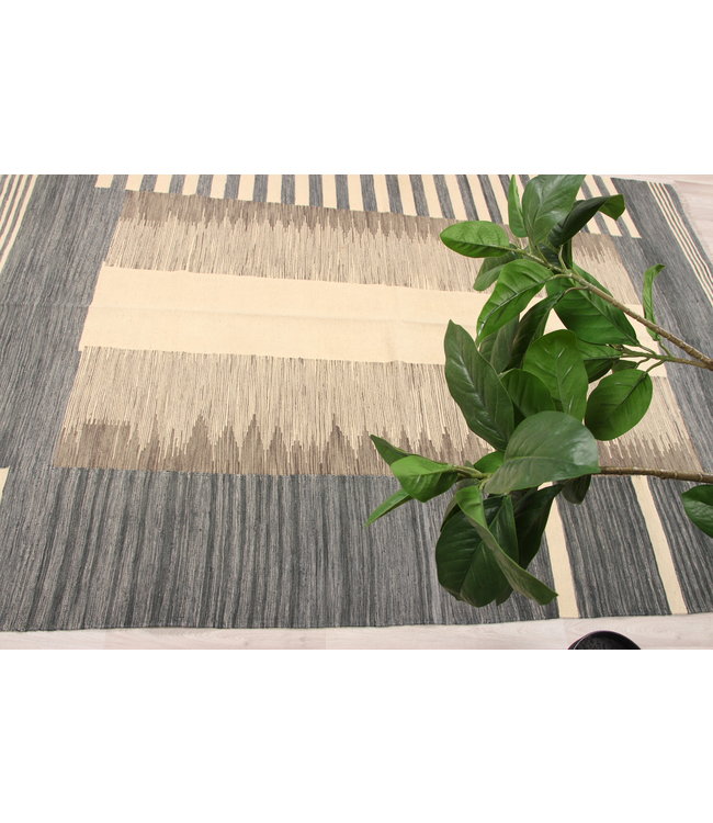 297x205cm Handmade Afghan modern Kilim Area Rug Wool Carpet