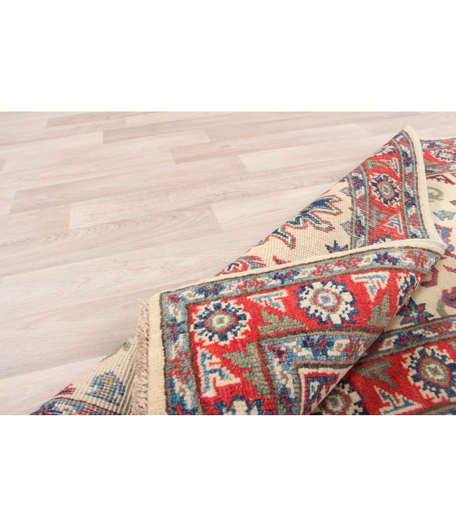 188x65 cm Hand Knotted Kazak Wool  Runner Rug Oriental Carpet