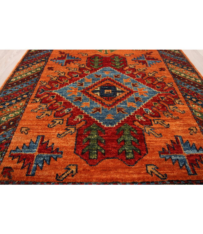 296x81 cm Handgeknoopt Kazak Vloerkleed Wollen Loper Tapijt