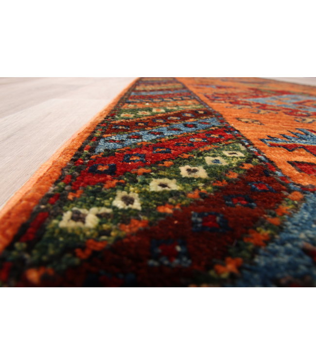 296x81 cm Handgeknüpft Kazak Wolle Läufer Teppich