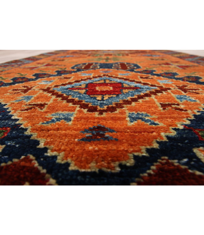 296x81 cm Hand Knotted Kazak Wool  Runner Rug Oriental Carpet