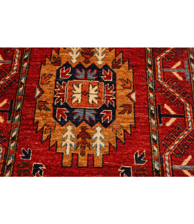 416x90 cm Handgeknüpft Kazak Wolle Läufer Teppich