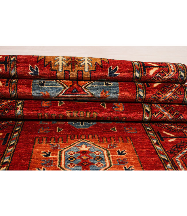 416x90 cm Handgeknüpft Kazak Wolle Läufer Teppich