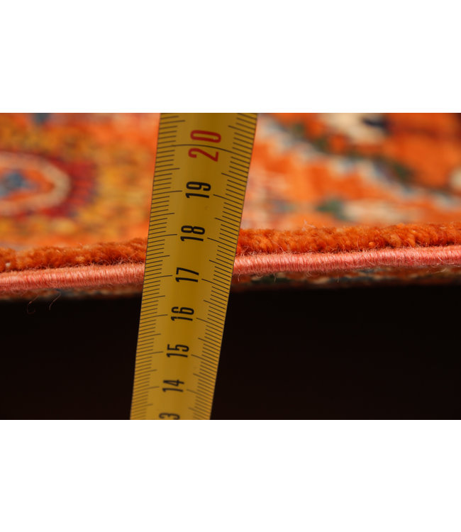 387x93 cm Hand Knotted Kazak Wool  Runner Rug Oriental Carpet