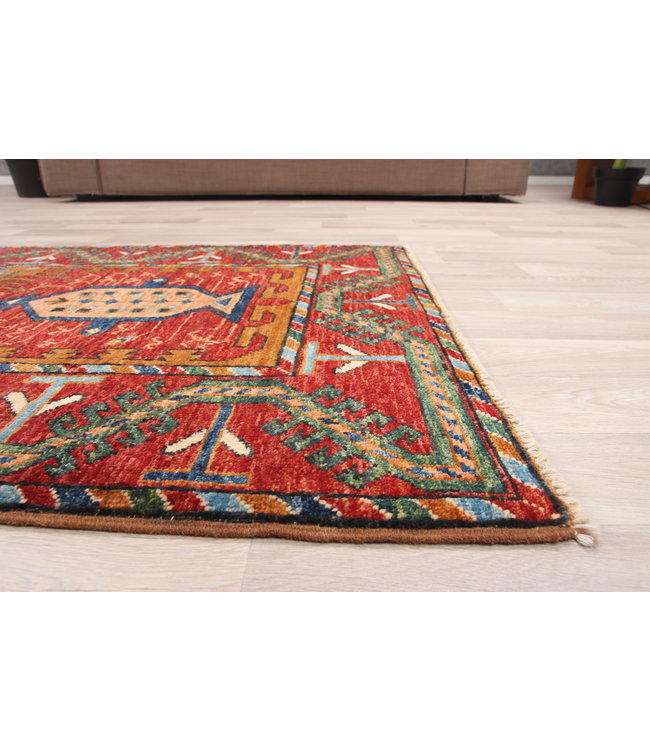 273x81 cm Hand Knotted Kazak Wool  Runner Rug Oriental Carpet