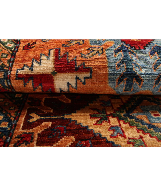 297x80 cm Hand Knotted Kazak Wool  Runner Rug Oriental Carpet