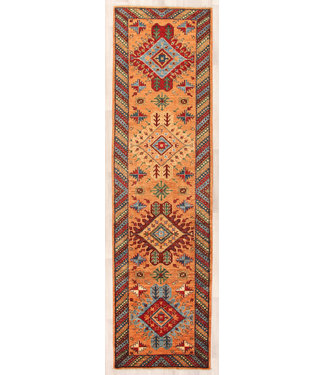 297x80 cm Hand Knotted Kazak Wool  Runner Rug Oriental Carpet