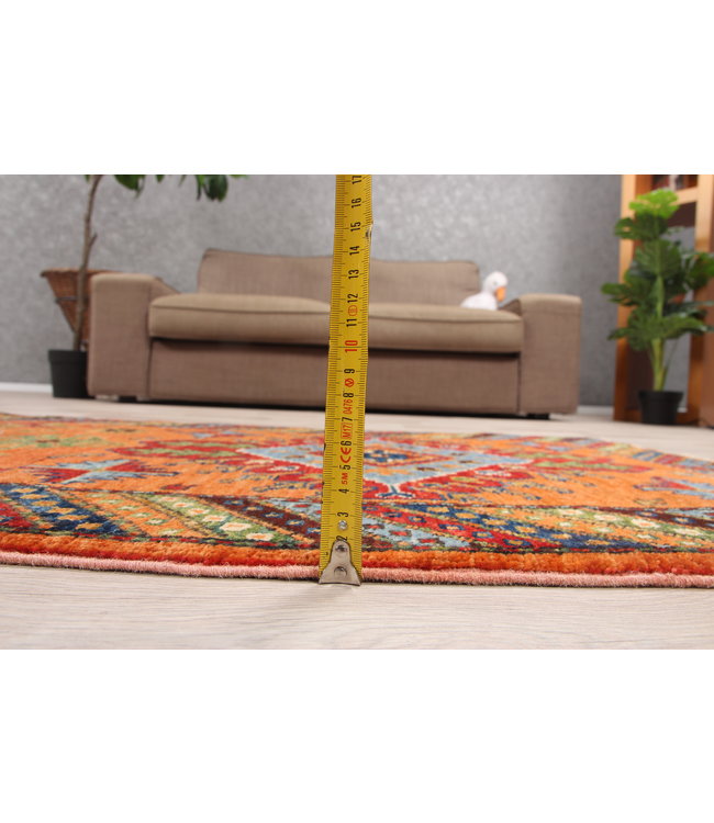 302x83 cm Hand Knotted Kazak Wool  Runner Rug Oriental Carpet