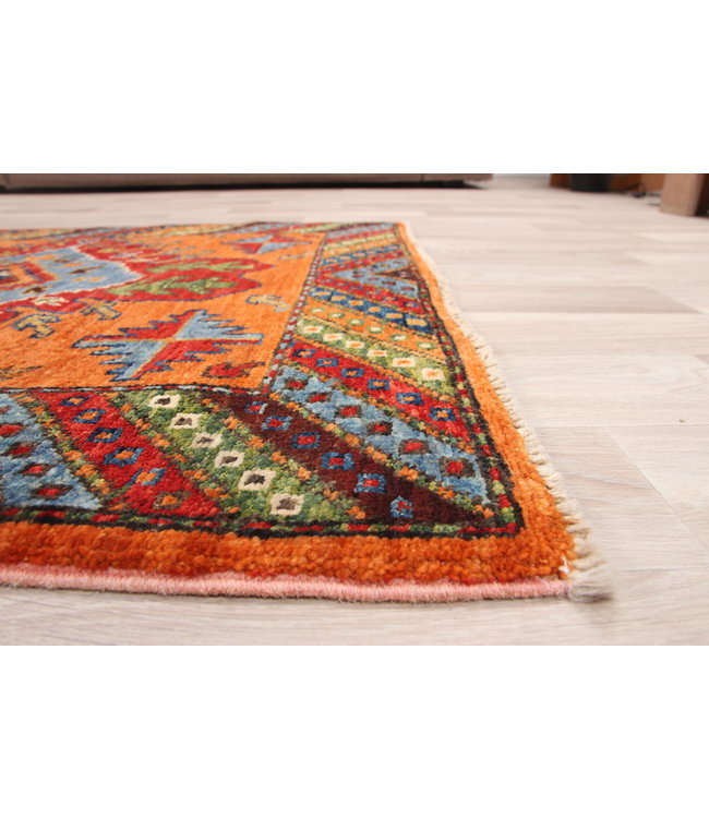 302x83 cm Handgeknoopt Kazak Vloerkleed Wollen Loper Tapijt