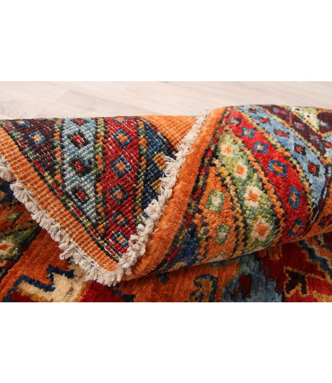 302x83 cm Handgeknoopt Kazak Vloerkleed Wollen Loper Tapijt