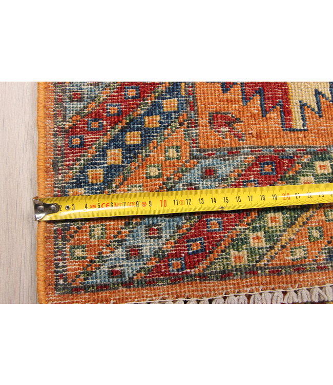 305x82 cm Handgeknoopt Kazak Vloerkleed Wollen Loper Tapijt