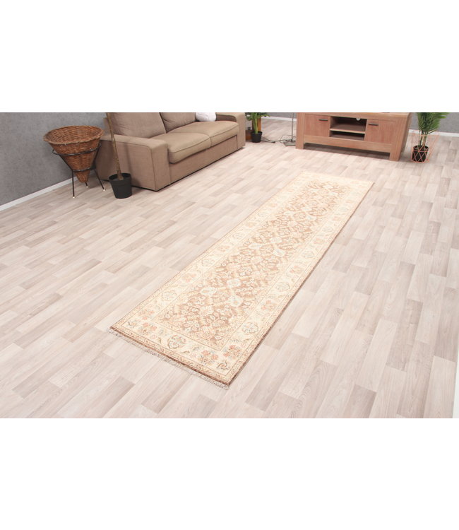 296x80 cm Handgeknoopt Ziegler Vloerkleed Wollen Loper Tapijt