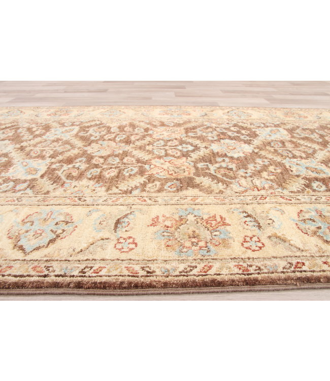 277x87 cm Hand Knotted Ziegler Wool  Runner Rug Oriental Carpet