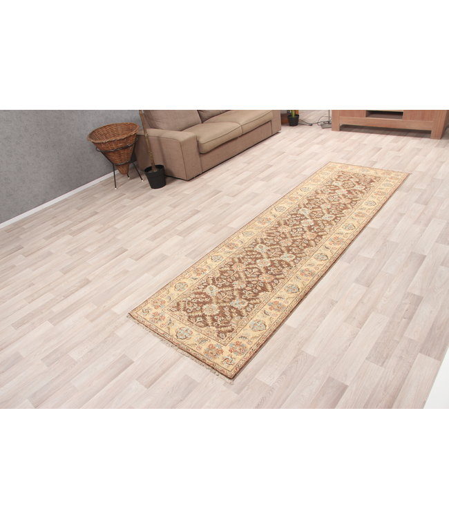277x87 cm Hand Knotted Ziegler Wool  Runner Rug Oriental Carpet