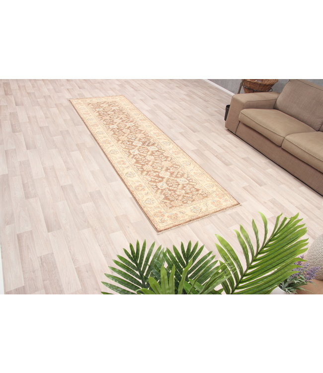 277x87 cm Handgeknoopt Ziegler Vloerkleed Wollen Loper Tapijt