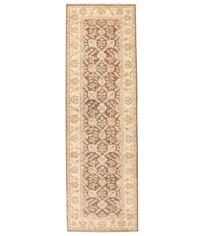 277x87 cm Hand Knotted Ziegler Wool  Runner Rug Oriental Carpet