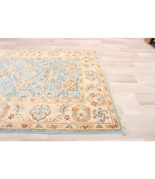 286x86 cm Handgeknoopt Ziegler Vloerkleed Wollen Loper Tapijt