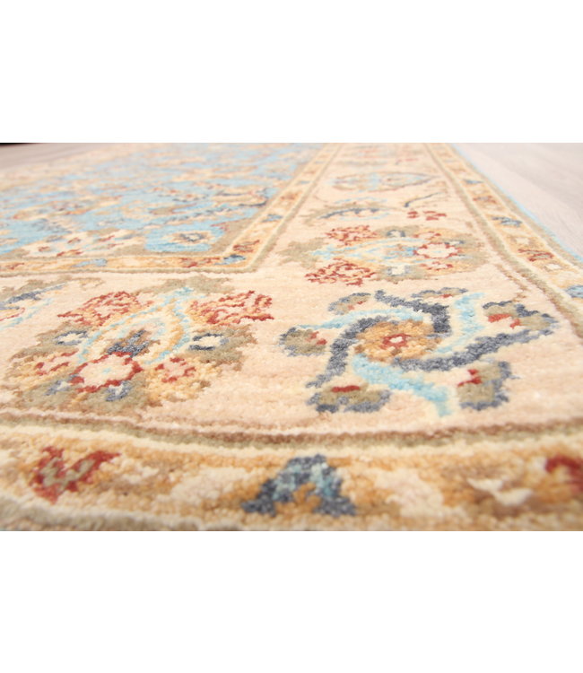 286x86 cm Handgeknoopt Ziegler Vloerkleed Wollen Loper Tapijt