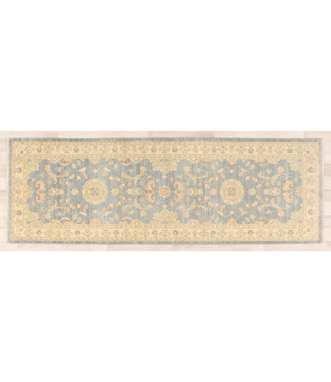 243x82 cm Hand Knotted Ziegler Wool  Runner Rug Oriental Carpet