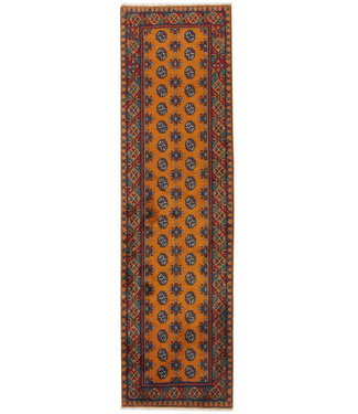 284x79 cm Handgeknoopt Kazak Vloerkleed Wollen Loper Tapijt