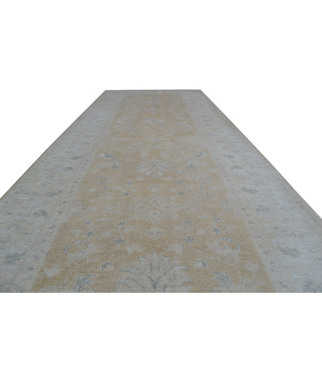 296x101 cm Handgeknoopt Ziegler Vloerkleed Wollen Loper Tapijt