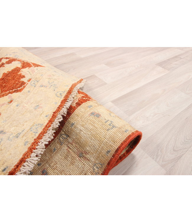 193x74 cm Handgeknoopt Ziegler Vloerkleed Wollen Loper Tapijt