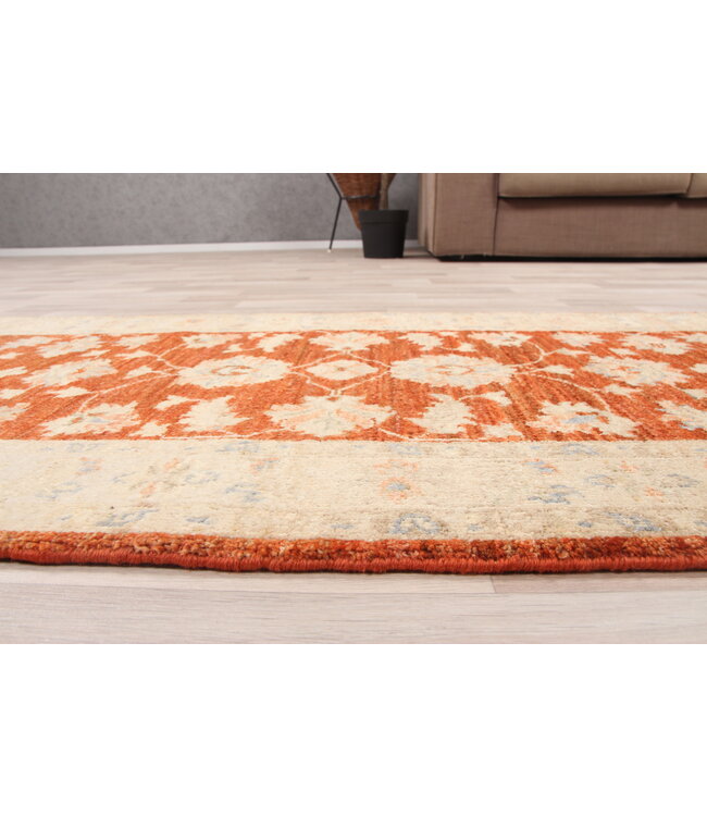 193x74 cm Handgeknoopt Ziegler Vloerkleed Wollen Loper Tapijt