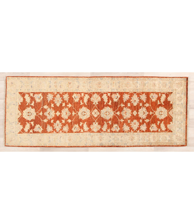 193x74 cm Hand Knotted Ziegler Wool  Runner Rug Oriental Carpet