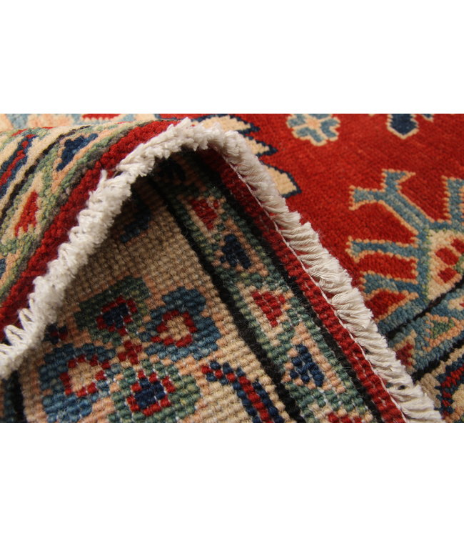300x83 cm Hand Knotted Kazak Wool Runner Rug Oriental Carpet