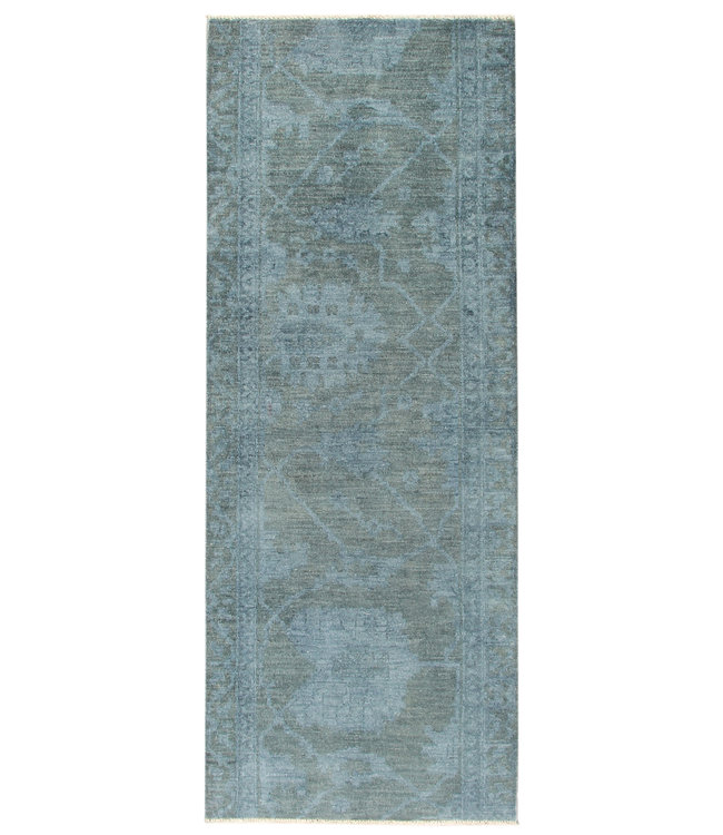225x88 cm Hand Knotted Ziegler Wool  Runner Rug Oriental Carpet