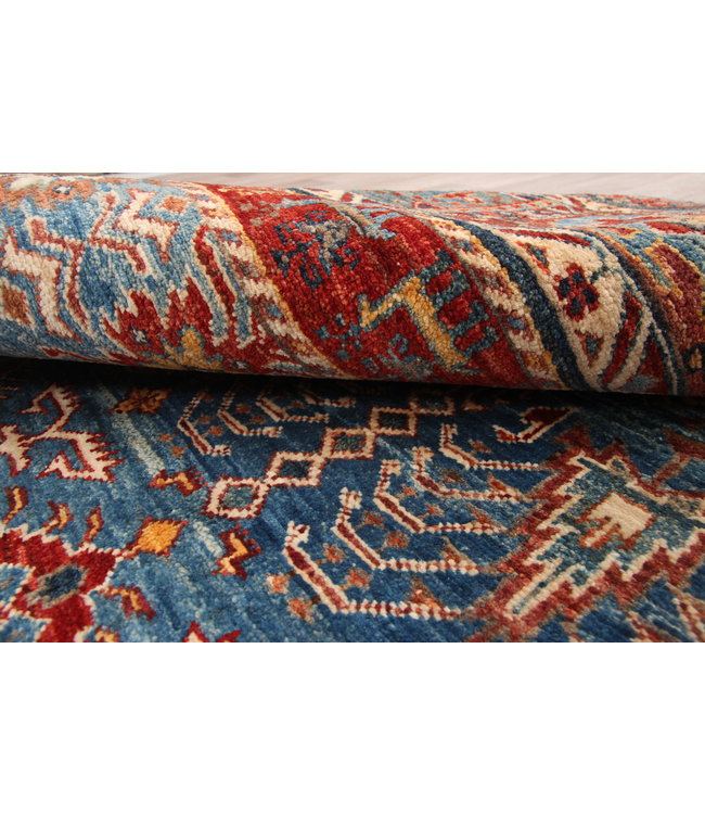 193x127 cm Handgeknüpft Kazak Wolle Teppich