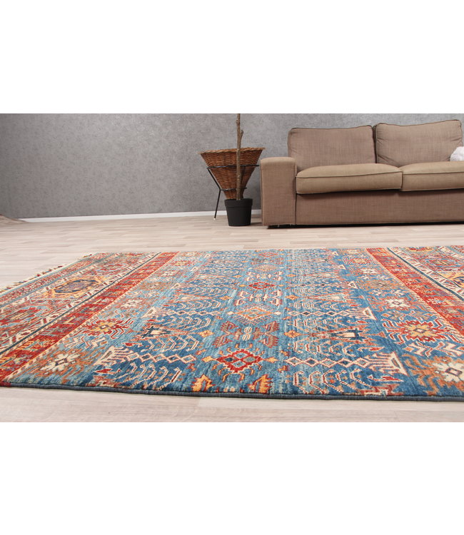 193x127 cm Hand Knotted Kazak Wool Rug Oriental Carpet