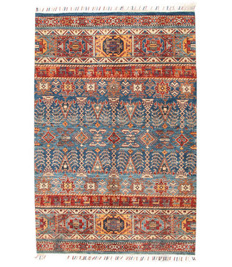 193x127 cm Hand Knotted Kazak Wool Rug Oriental Carpet