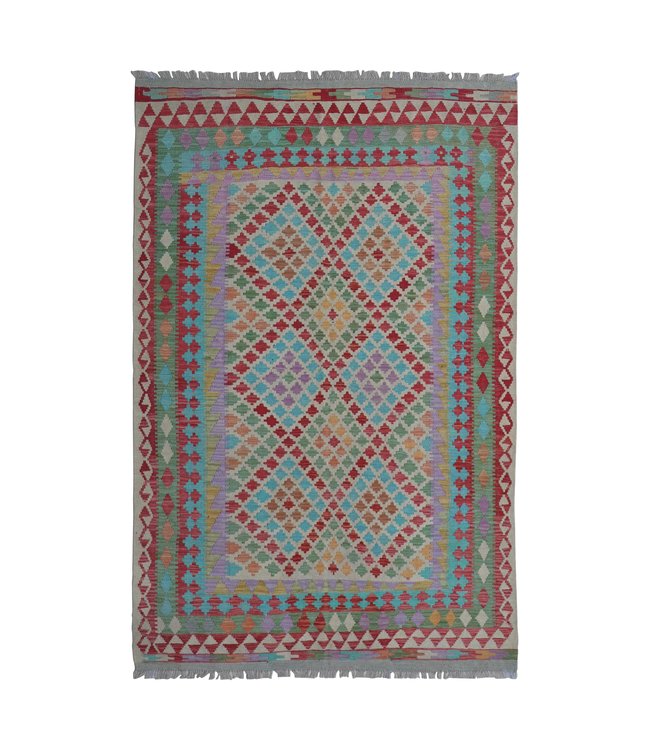 245x163 cm Handmade Afghan Kilim Area Rug Wool Carpet