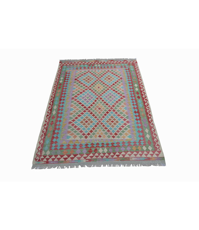 245x163 cm Handmade Afghan Kilim Area Rug Wool Carpet