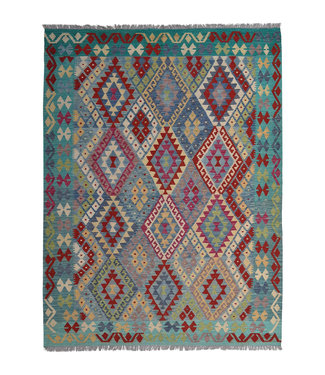 240x180 cm Handmade Afghan Kilim Area Rug Wool Carpet