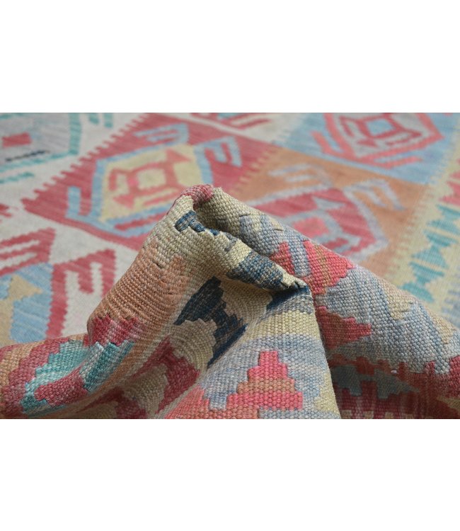 256x146 cm Handmade Afghan Kilim Area Rug Wool Carpet