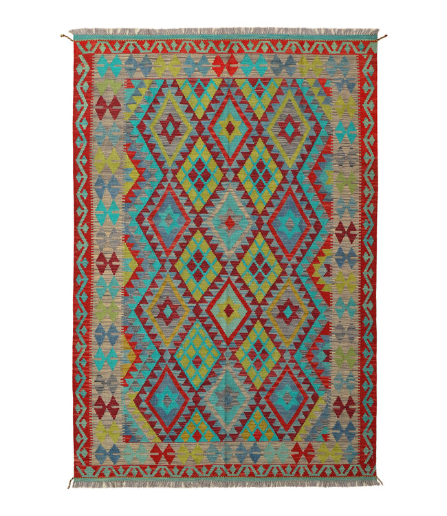 244x169 cm Handmade Afghan Kilim Area Rug Wool Carpet