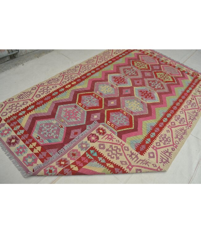 269x175 cm Handmade Afghan Kilim Area Rug Wool Carpet