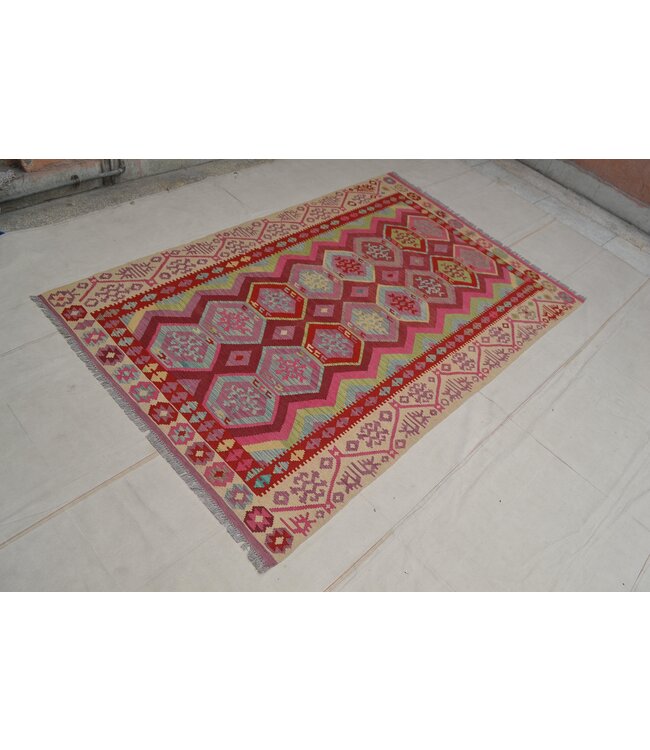 269x175 cm Handmade Afghan Kilim Area Rug Wool Carpet