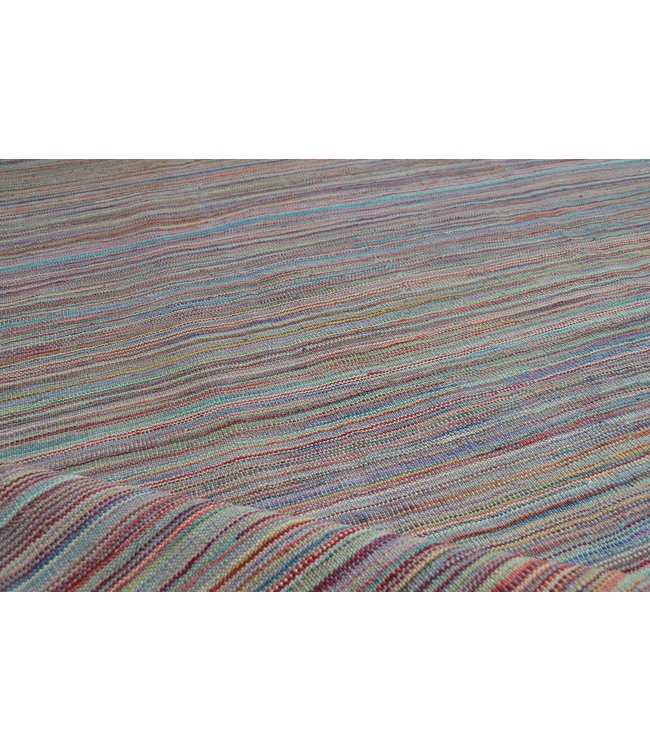 247x173 cm Handgeweven Modern Kelim Tapijt Wol Vloerkleed