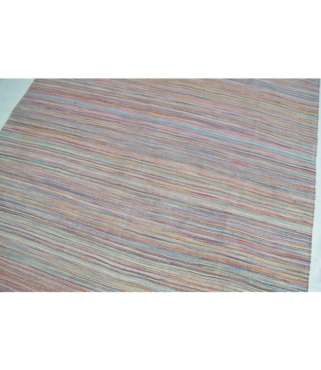 247x173 cm Handgeweven Modern Kelim Tapijt Wol Vloerkleed